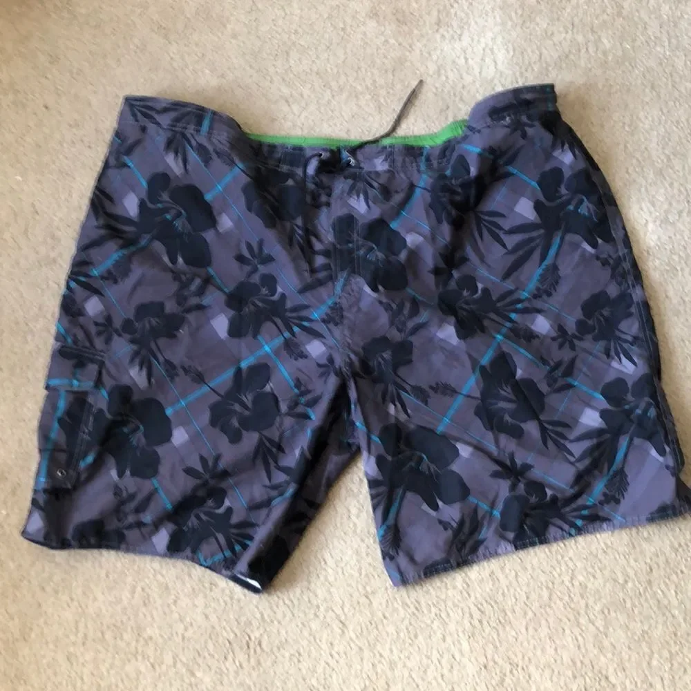 Roundtree & Yorke Board Shorts Size 4X GUC Gray/black